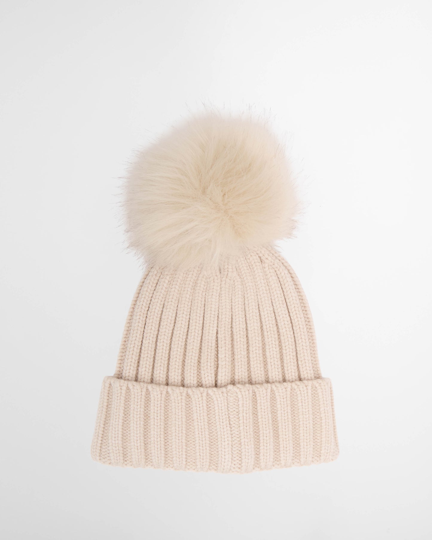 Barbour International Conway Womens Knitted Beanie Hat - Moonbeam | CHO | Designer Womens Beanies