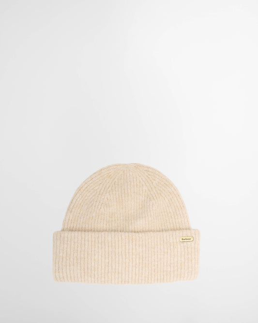 Barbour Enid Womens Knitted Beanie Hat - Birch | CHO | Designer Womens Beanies