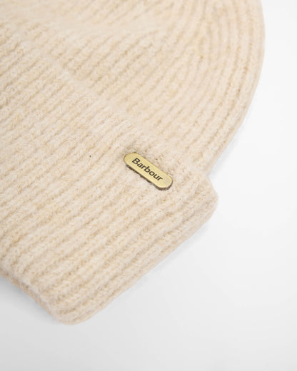 Barbour Enid Womens Knitted Beanie Hat - Birch