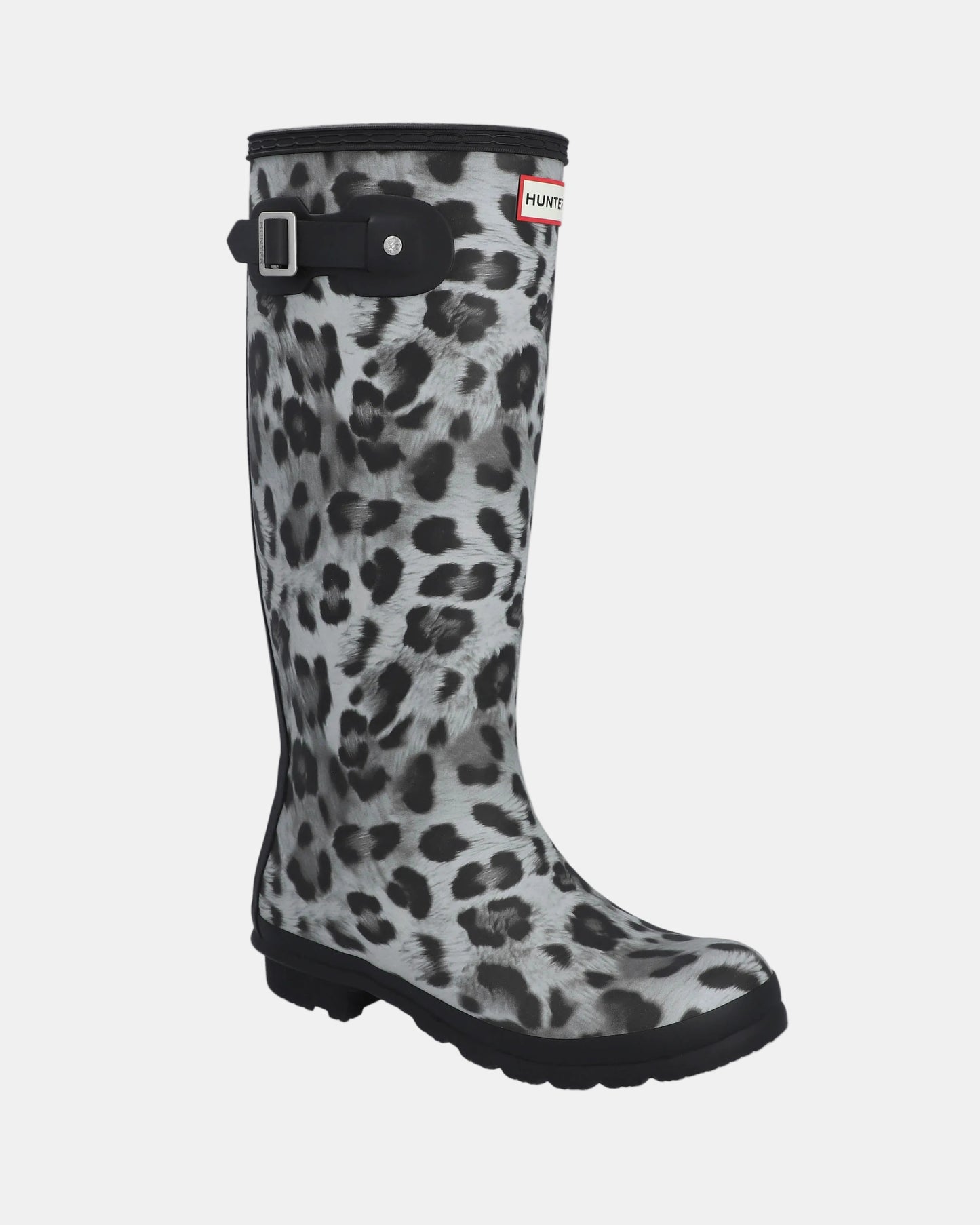 Hunter Womens Original Tall Insulated Snow Leopard Boot - Snow Leopard/Black