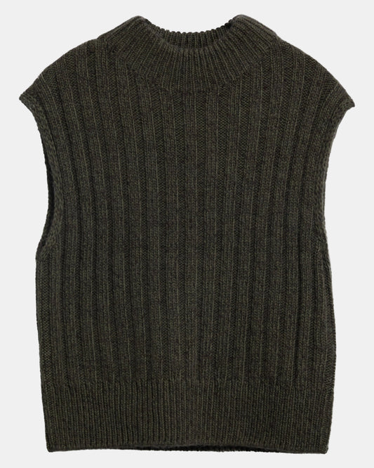 Barbour Anastasia Womens Knitted Vest - Olive Multi