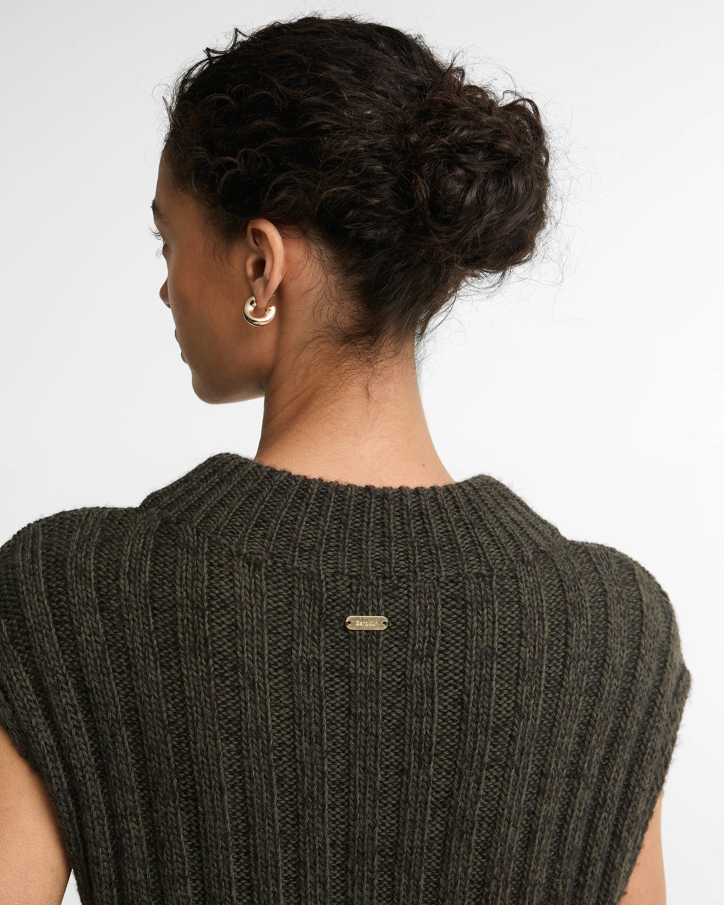 Barbour Anastasia Womens Knitted Vest - Olive Multi | CHO | Designer Womens Knit Tank Tops