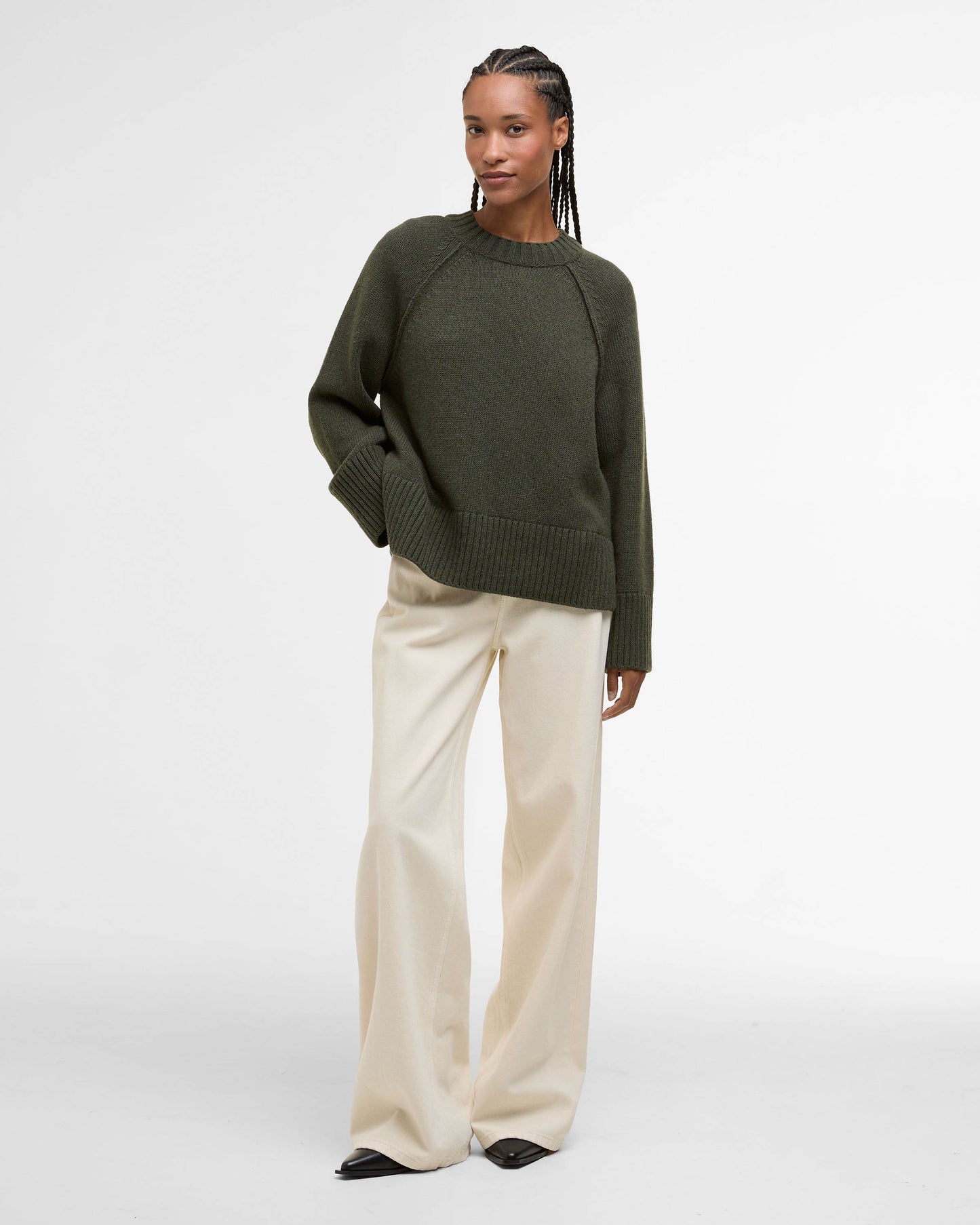 Barbour Ashdon Womens Knitted Jumper - Sage