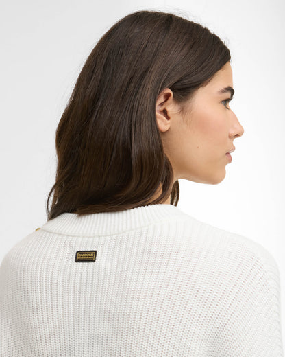 Barbour International Alexis Womens  Knitted Jumper - Off White | CHO | Designer Womens Jumpers
