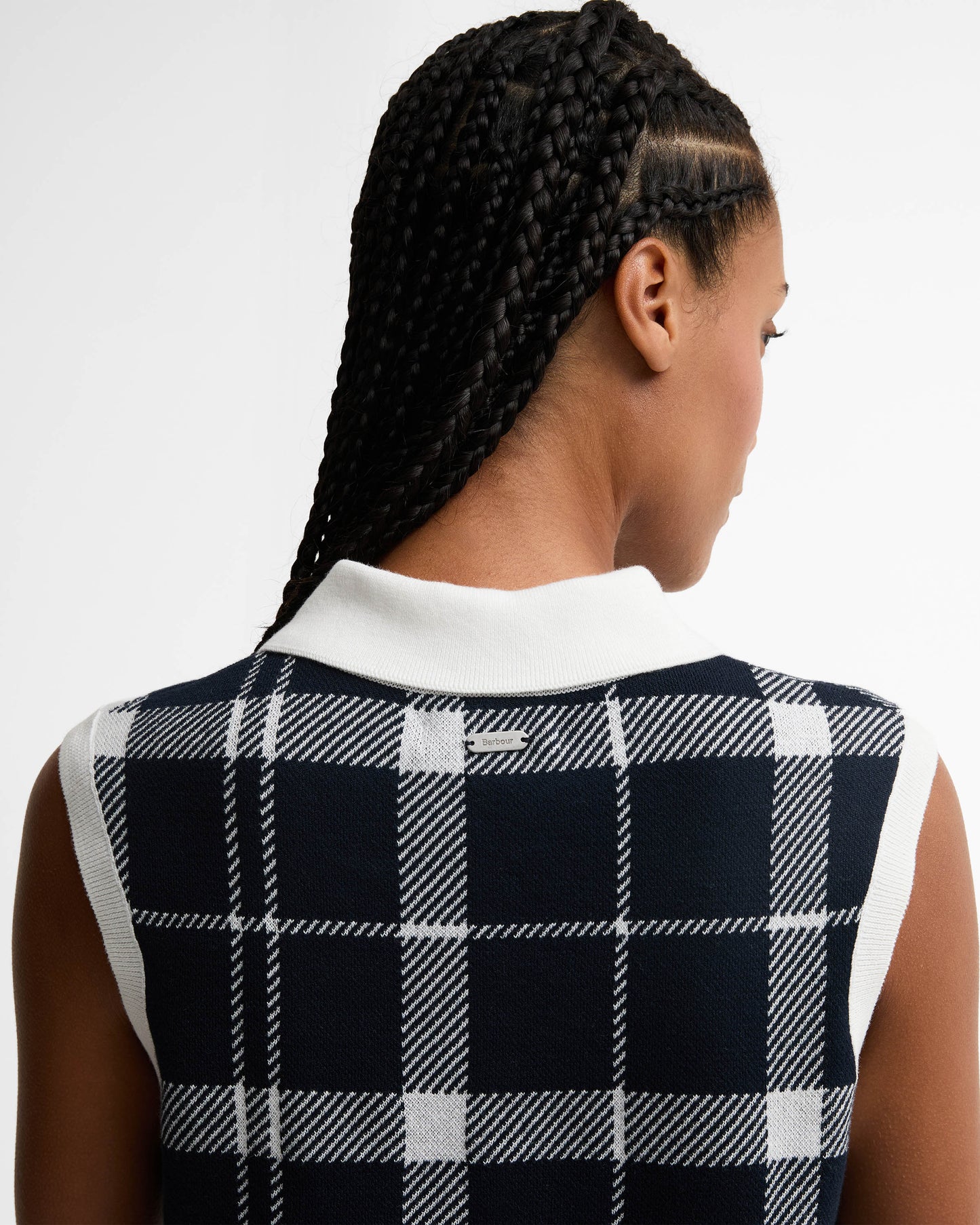 Barbour Allerdale Womens Knitted Vest - Multi Check | CHO | Designer Womens Tank Tops