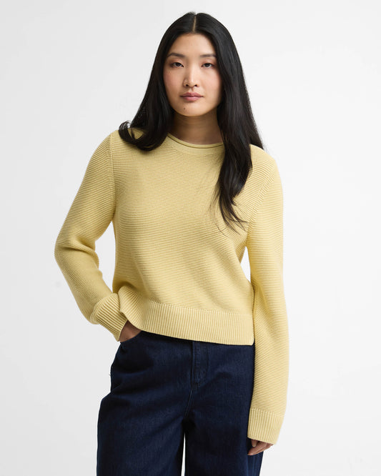 Barbour Fawley Womens Knitted Jumper - Soured Citrus