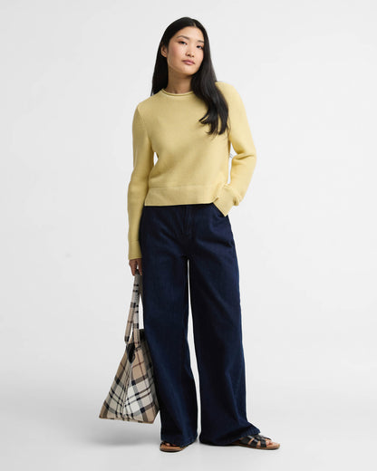 Barbour Fawley Womens Knitted Jumper - Soured Citrus | CHO | Designer Womens Jumpers