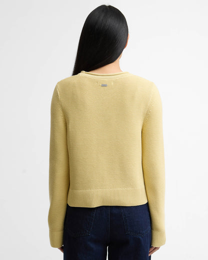 Barbour Fawley Womens Knitted Jumper - Soured Citrus | CHO | Designer Womens Jumpers