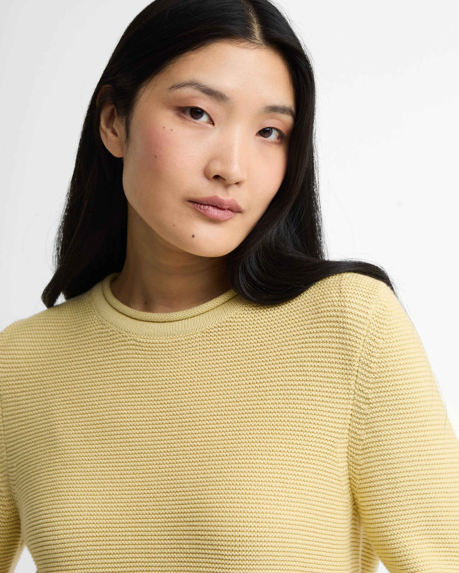 Barbour Fawley Womens Knitted Jumper - Soured Citrus | CHO | Designer Womens Jumpers
