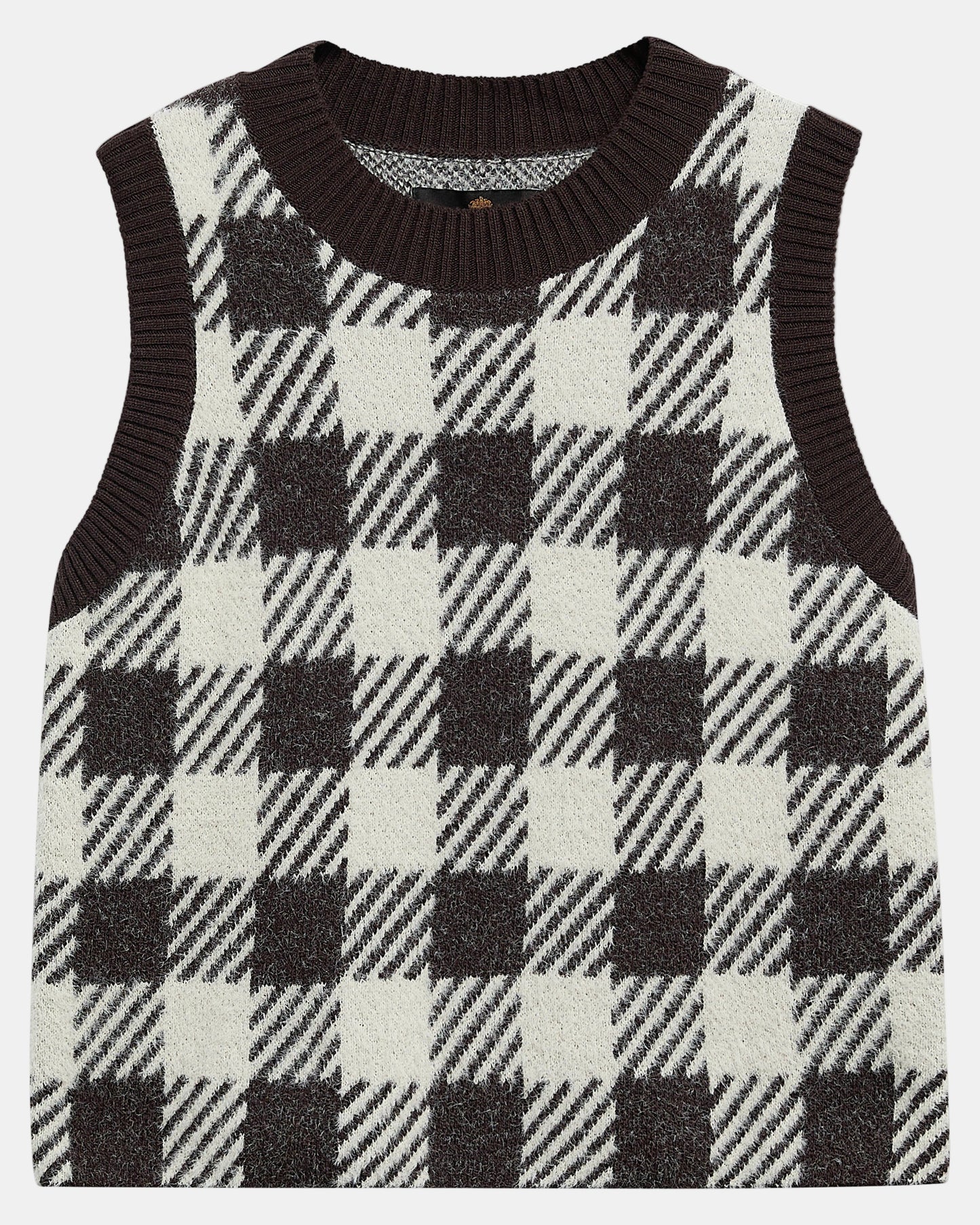 Barbour International Amaya Womens Knitted Vest - Truffle Multi | CHO | Designer Womens Knit Tank Tops