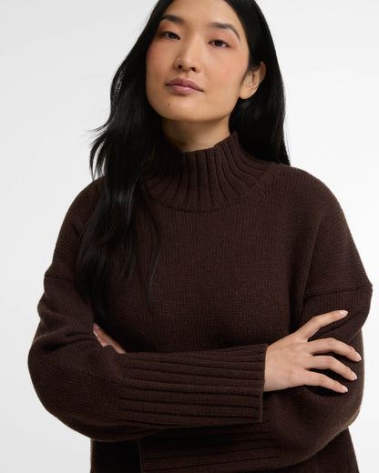 Barbour May Womens Knitted Jumper - Rustic | CHO | Designer Womens Jumpers