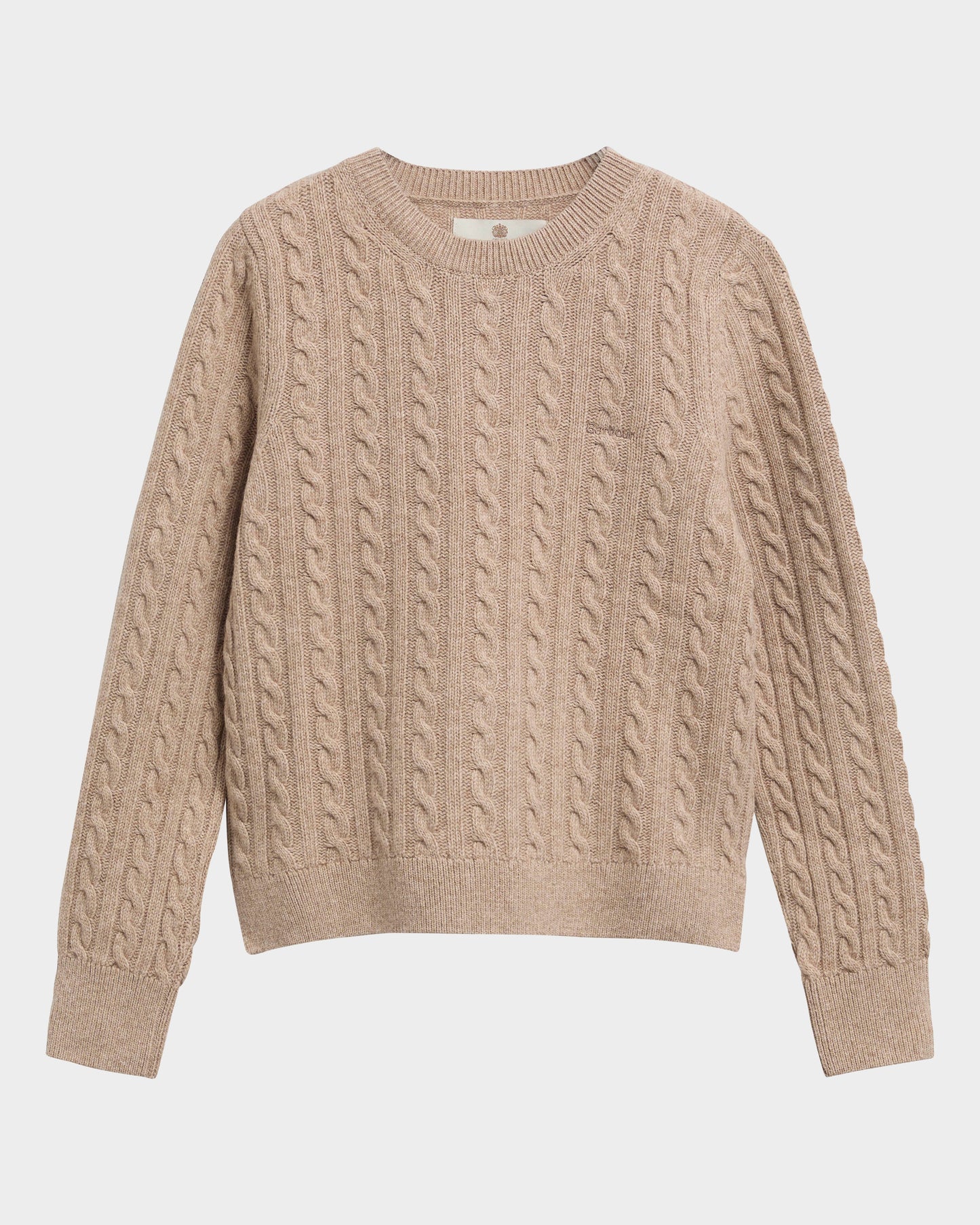 Barbour Ashdown Womens Cable Knitted Jumper - Honey