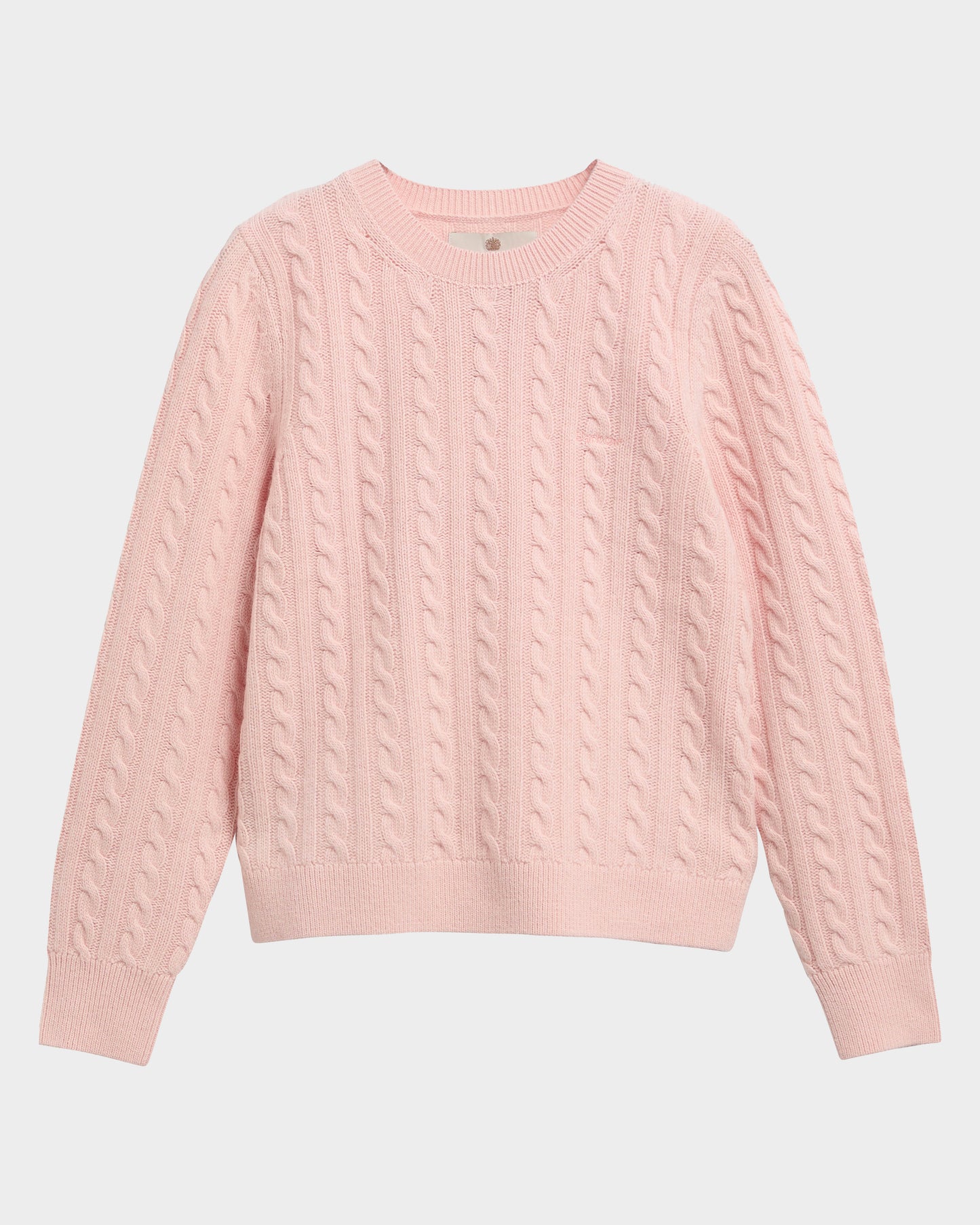 Barbour Ashdown Womens Cable Knitted Jumper - Pink Blush