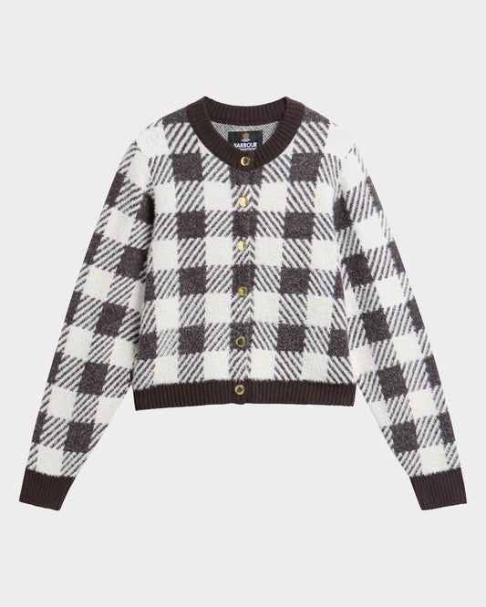 Barbour International Halina Womens Knitted Cardigan - Truffle Multi