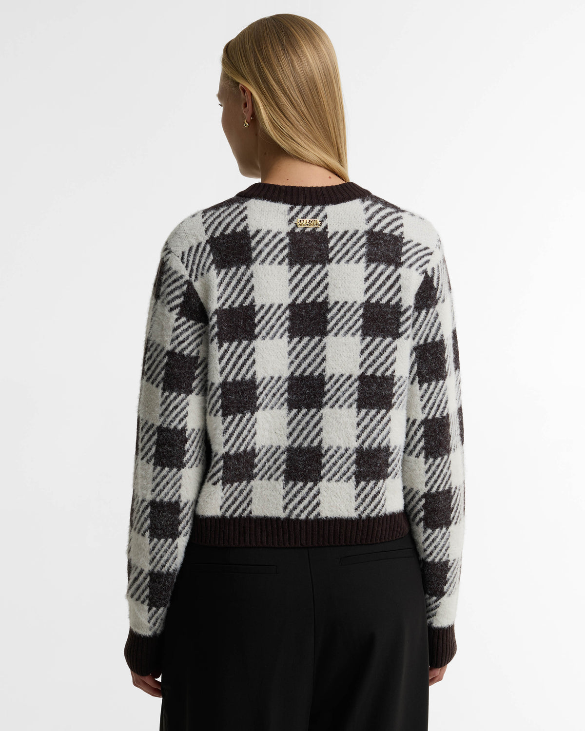 Barbour International Halina Womens Knitted Cardigan - Truffle Multi | CHO | Designer Womens Cardigans