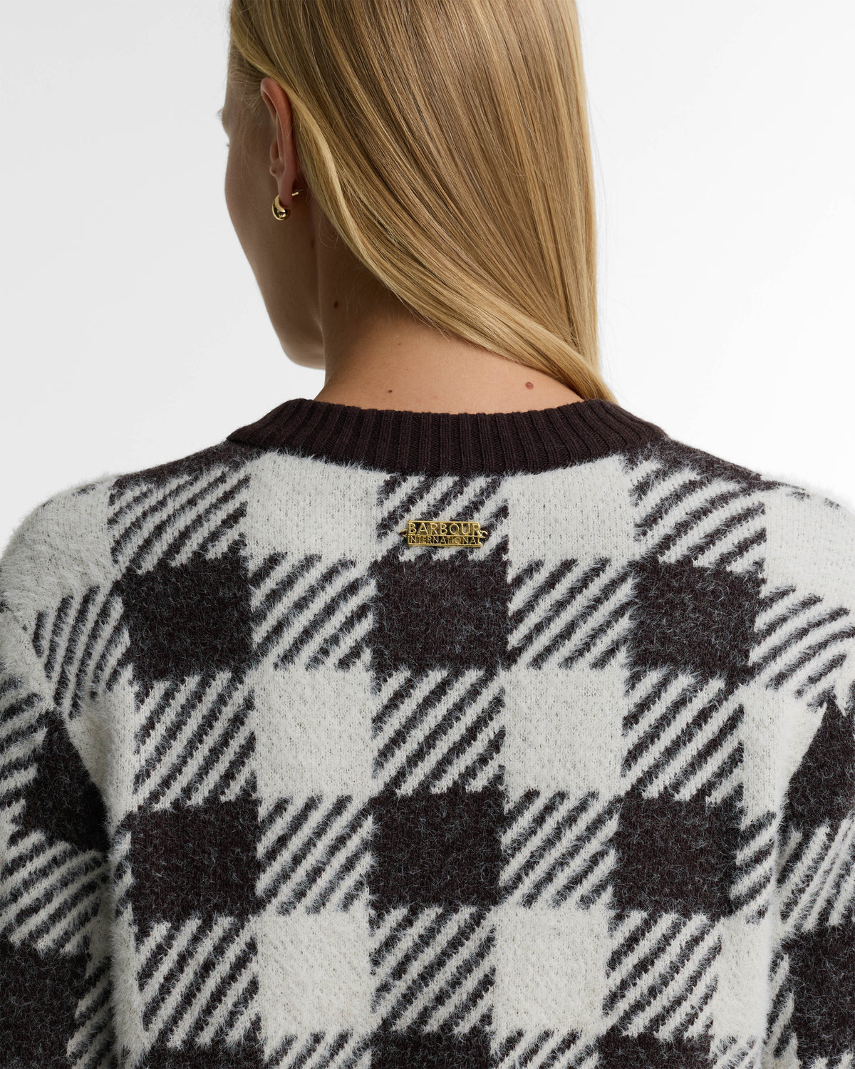 Barbour International Halina Womens Knitted Cardigan - Truffle Multi | CHO | Designer Womens Cardigans