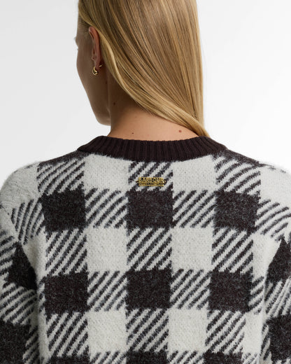 Barbour International Halina Womens Knitted Cardigan - Truffle Multi | CHO | Designer Womens Cardigans