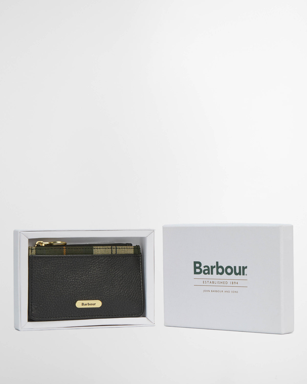 Barbour Alder Womens Leather Card Holder - Black/Ancient | CHO | Designer Womens Card Cases