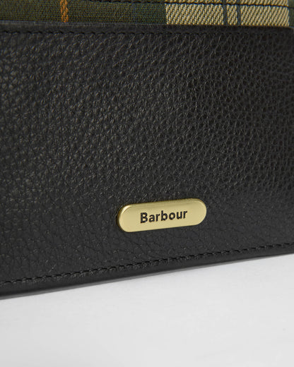Barbour Alder Womens Leather Card Holder - Black/Ancient | CHO | Designer Womens Card Cases