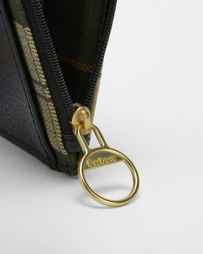 Barbour Alder Womens Leather Card Holder - Black/Ancient | CHO | Designer Womens Card Cases
