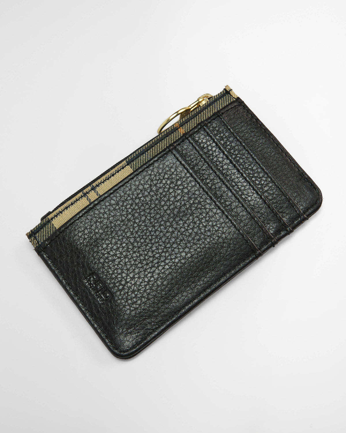 Barbour Alder Womens Leather Card Holder - Black/Ancient | CHO | Designer Womens Card Cases