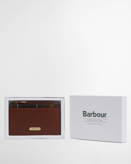 Barbour Alder Womens Leather Card Holder - Brown/Classic