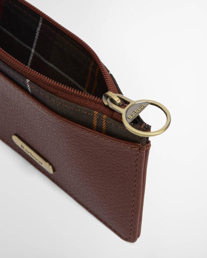 Barbour Alder Womens Leather Card Holder - Brown/Classic