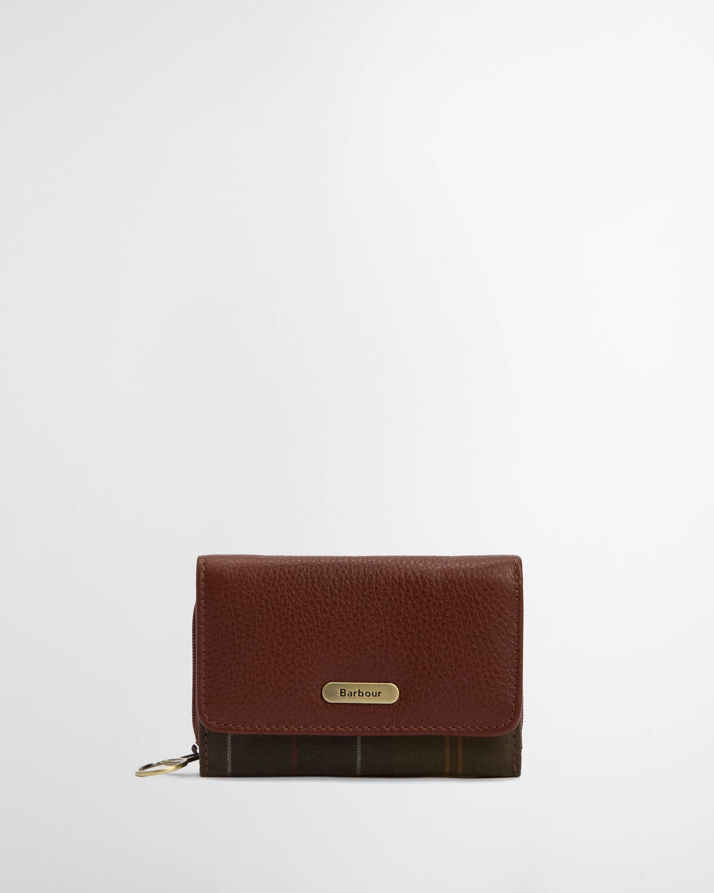 Barbour Rosa Womens Leather French Purse - Brown/Classic Tartan