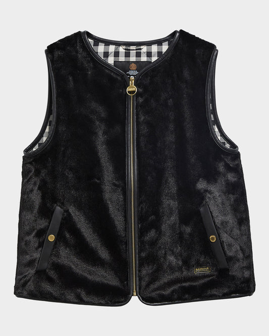 Barbour International Oulton Womens Faux Fur Liner - Black