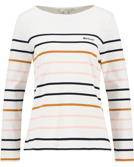 Barbour Hawkins Womens Striped Long-Sleeved T-Shirt - Cloud Stripe