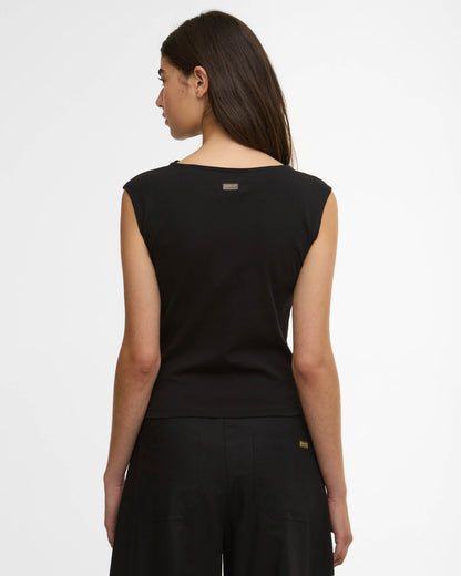 Barbour International Gigi Womens Top - Black | CHO | Designer Womens Vest Tops
