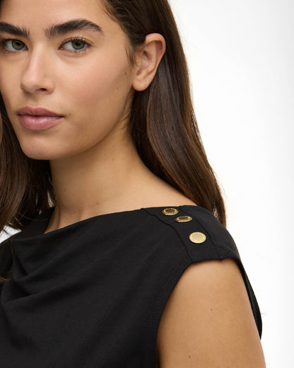 Barbour International Gigi Womens Top - Black | CHO | Designer Womens Vest Tops