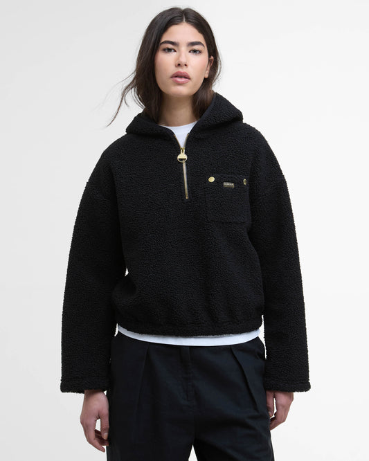 Barbour International Lola Womens Fleece Hoodie - Black