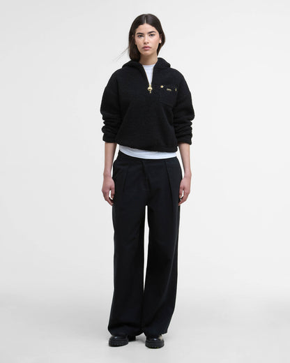 Barbour International Lola Womens Fleece Hoodie - Black