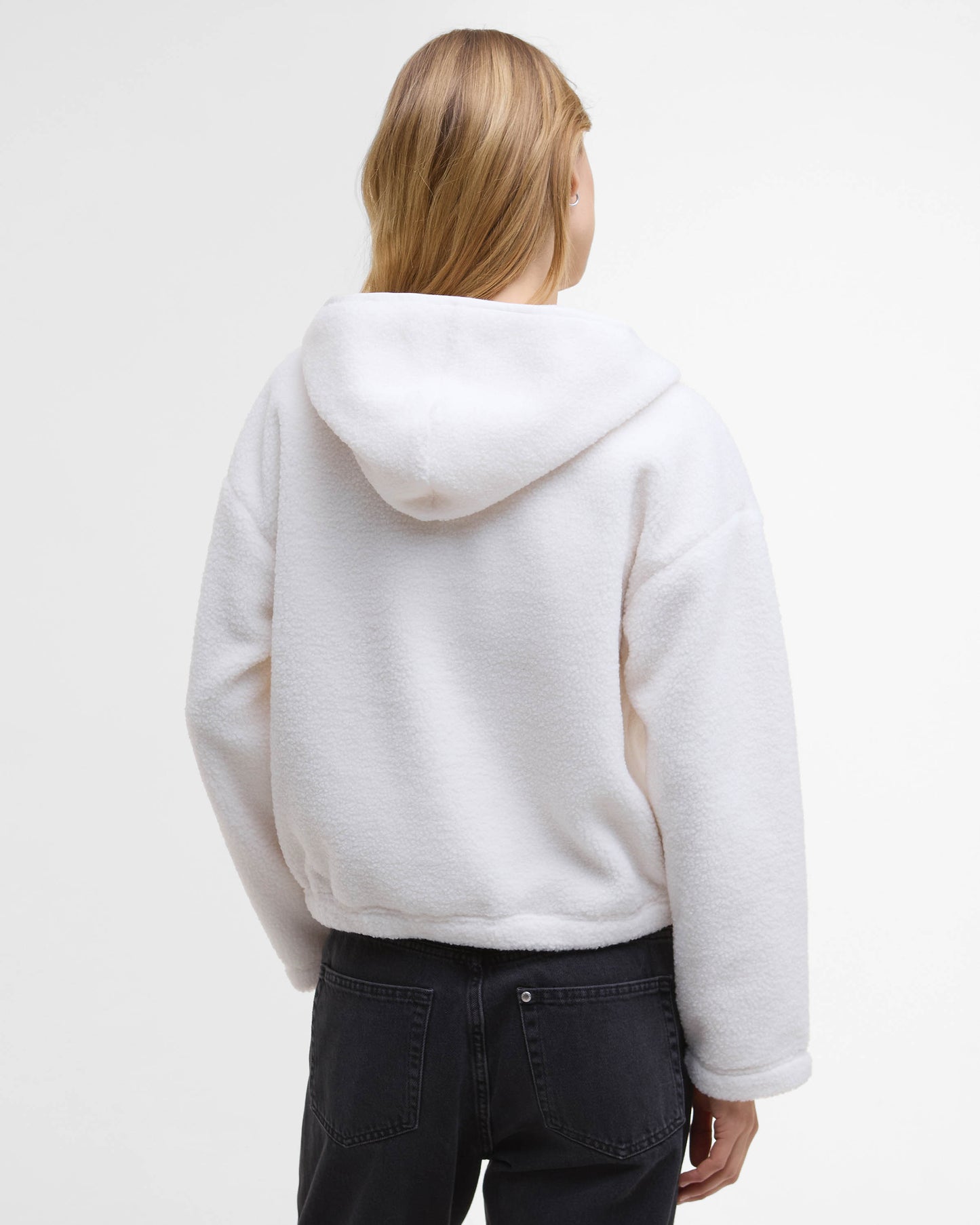 Barbour International Lola Womens Fleece Hoodie - Off White