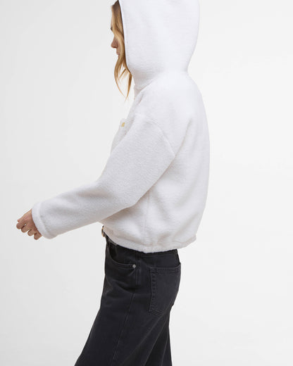 Barbour International Lola Womens Fleece Hoodie - Off White