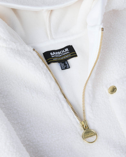 Barbour International Lola Womens Fleece Hoodie - Off White