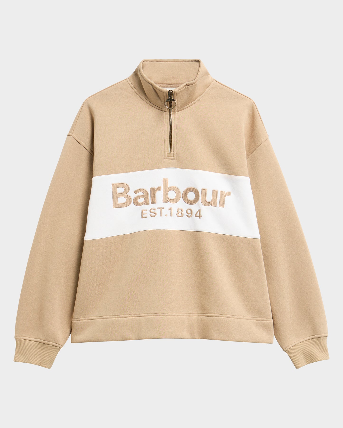 Barbour Zaria Womens Half Zip Sweatshirt - Warm Trench | CHO | Designer Womens Half Zip Sweatshirt