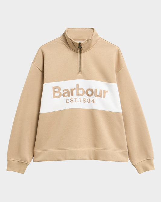 Barbour Zaria Womens Half Zip Sweatshirt - Warm Trench