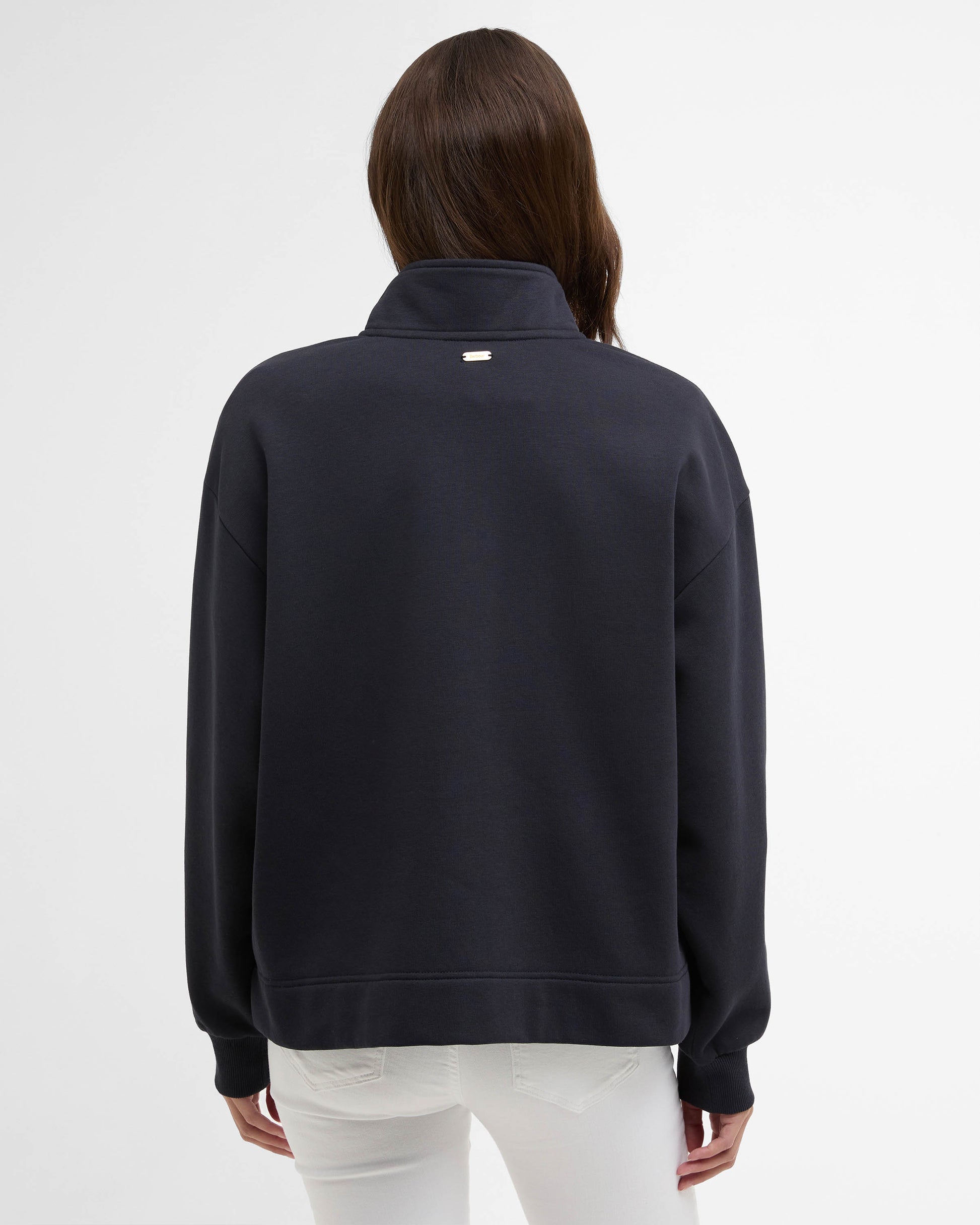 Barbour Zaria Womens Half Zip Sweatshirt - Dark Navy | CHO | Designer Womens Half Zip Sweatshirt