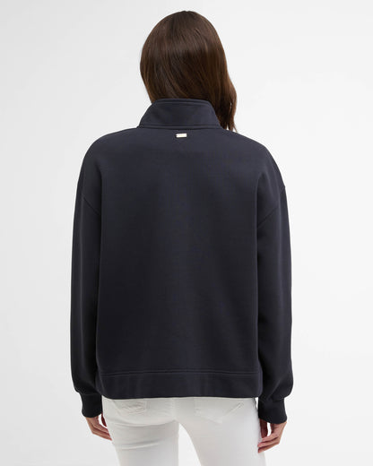 Barbour Zaria Womens Half Zip Sweatshirt - Dark Navy | CHO | Designer Womens Half Zip Sweatshirt