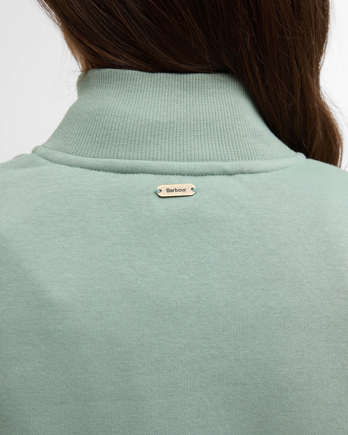 Barbour Cynthia Womens Half Zip Sweatshirt - Blue Sage | CHO | Designer Womens Half Zip Sweatshirt