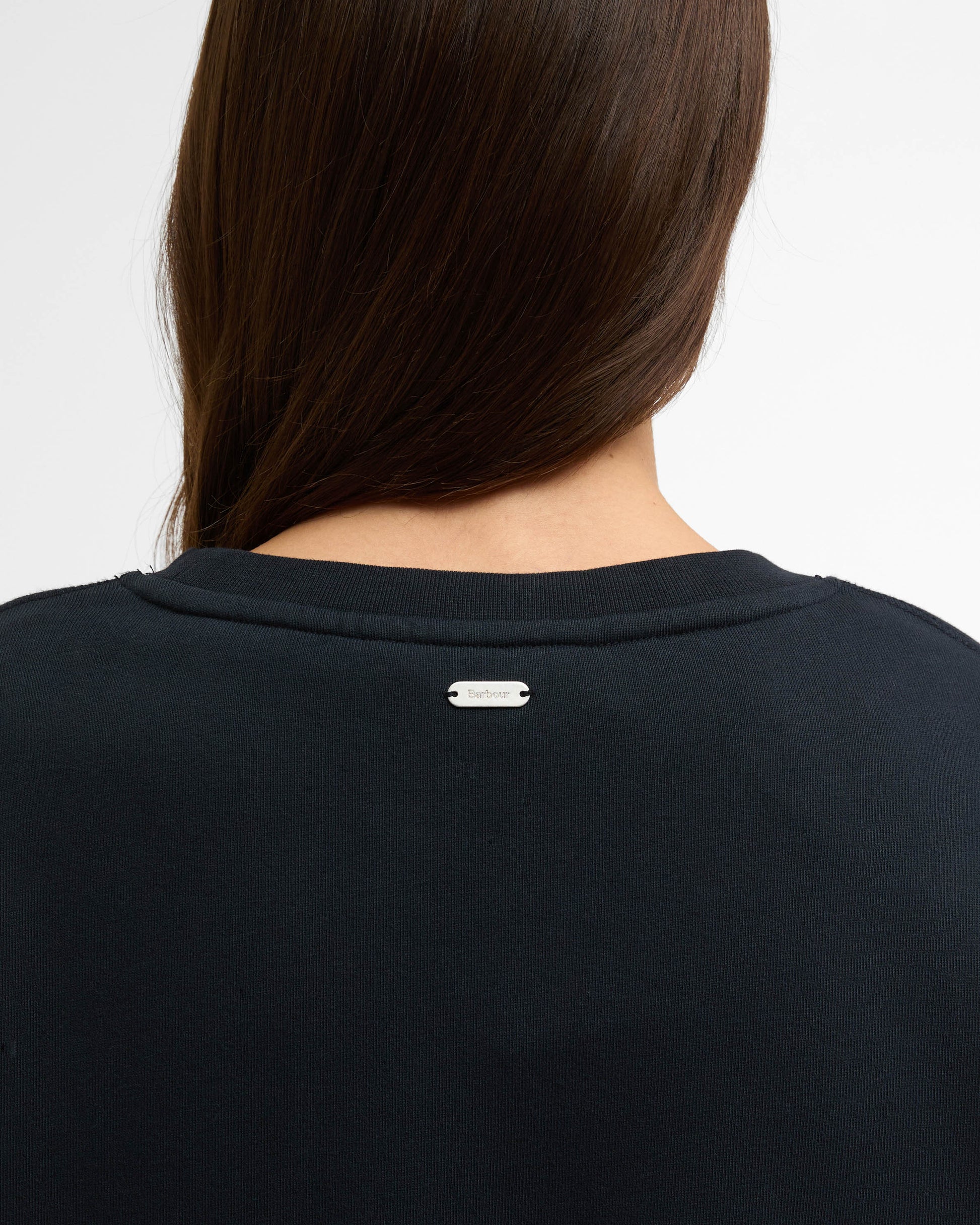 Barbour Hartland Womens Crew Neck Sweatshirt - Navy | CHO | Designer Womens Crew Neck Sweatshirts