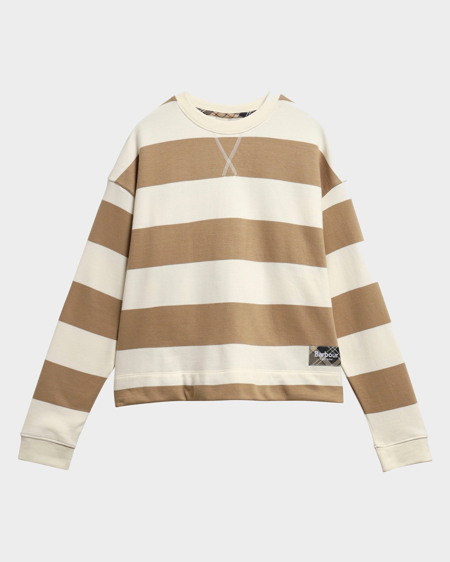 Barbour Eva Womens Sweatshirt - Cloud/Warm Trench