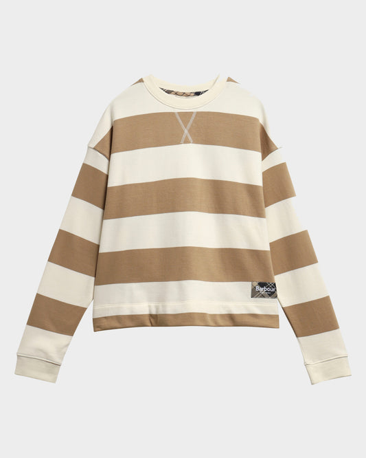 Barbour Eva Womens Sweatshirt - Cloud/Warm Trench