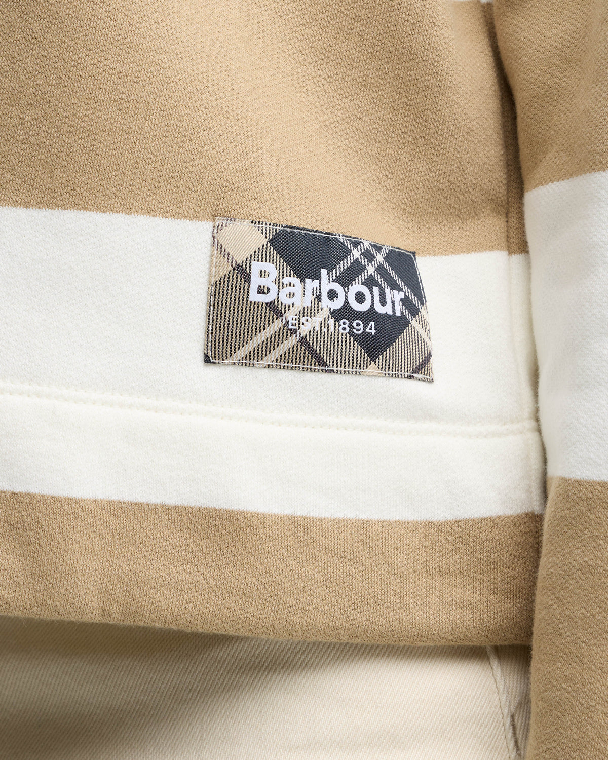 Barbour Eva Womens Sweatshirt - Cloud/Warm Trench | CHO | Designer Womens Crew Neck Sweatshirts