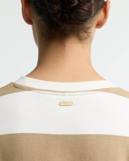 Barbour Eva Womens Sweatshirt - Cloud/Warm Trench | CHO | Designer Womens Crew Neck Sweatshirts