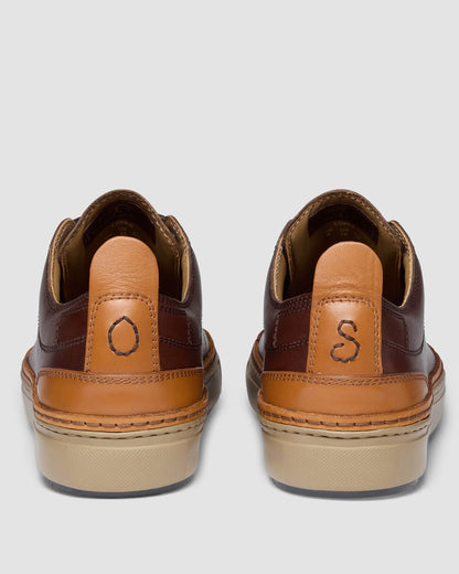 Oliver Sweeney Lopes Mens Leather Cupsole Trainers - Brown