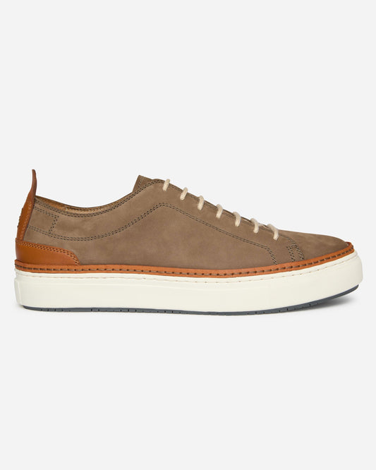 Oliver Sweeney Lopes Nubuck Mens Cupsole Trainers - Taupe | CHO | Designer Mens Trainers