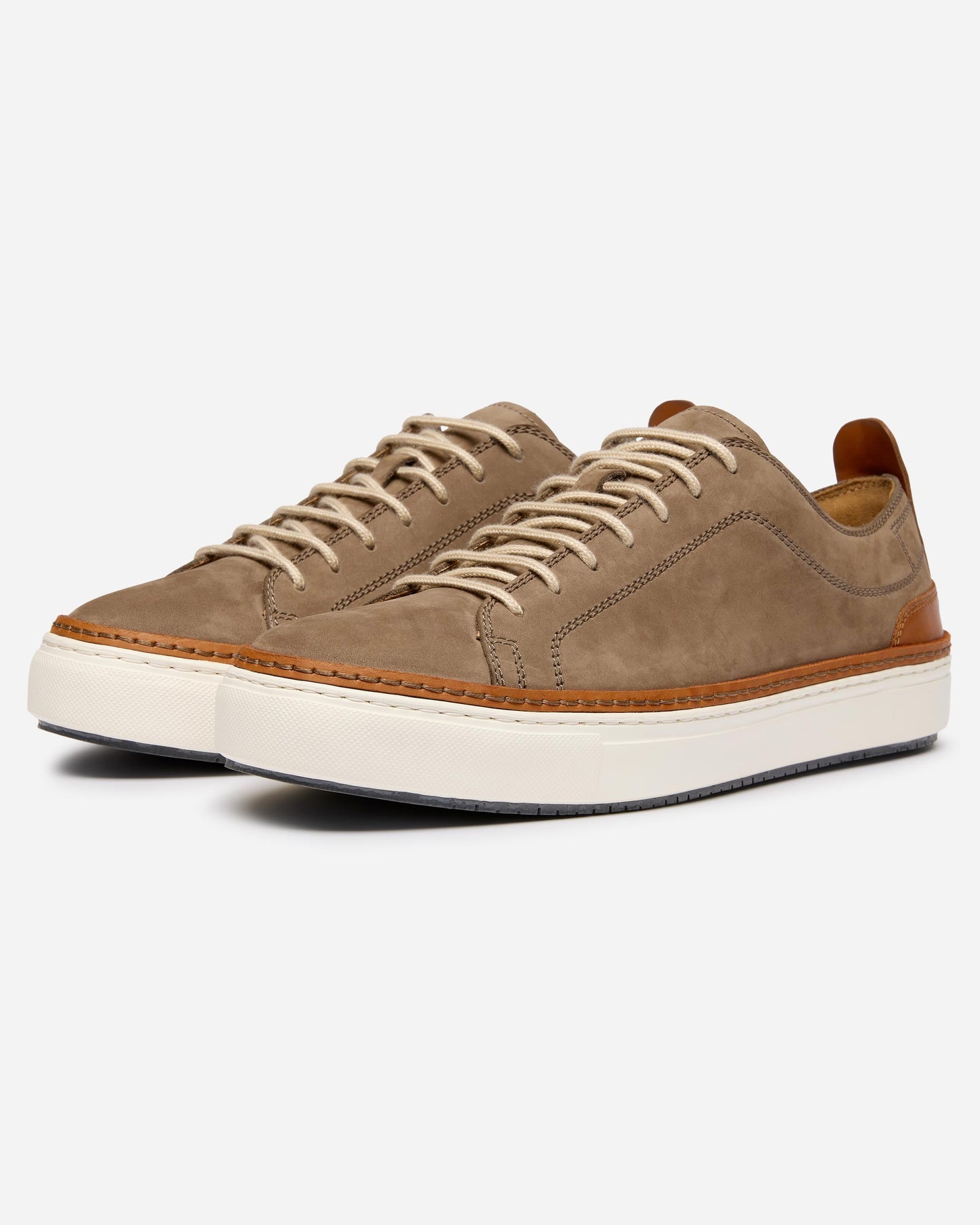Oliver Sweeney Lopes Nubuck Mens Cupsole Trainers - Taupe | CHO | Designer Mens Trainers